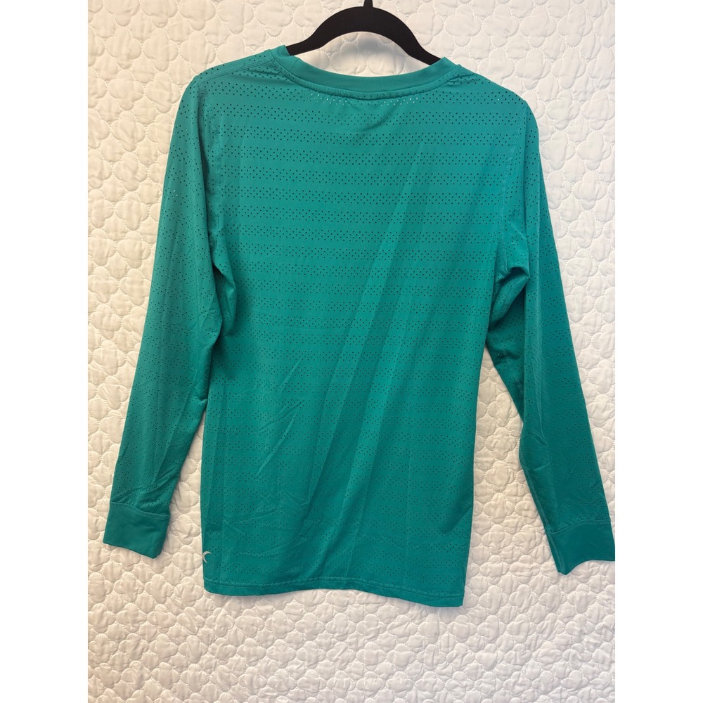 Zyia Active Womens Teal Perforated Long Sleeve Training Top Medium - Picture 4 of 7